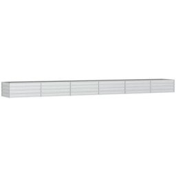 Lit surélevé de jardin 600x80x45 cm Acier galvanisé Argenté Vidaxl n/a