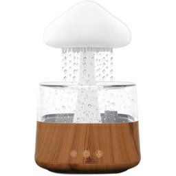 Humidificateur de nuage de pluie 7 Couleurs led Veilleuse Reservoir d'eau de 450 ml Diffuseur