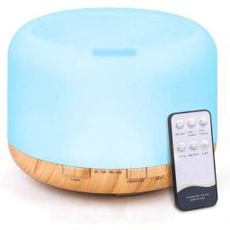 Redcoringe - Diffuseur d'arômes de 500 ml, humidificateur à ultrasons, nébuliseur télécommandé,