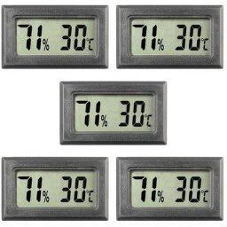 Lot de 5 Mini Thermomètre Numérique Température Humidité Thermomètre Hygromètre Numérique