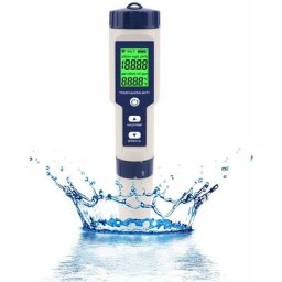 Testeur électronique de PH-mètre, 5 en 1 ph Testeur Thermomètre de poche Qualité de l'eau ph ec Sel