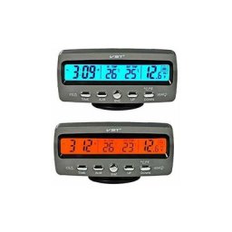 Horloge de voiture intérieur et extérieur double thermomètre intérieur et extérieur détecteur de