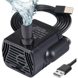 Pompe Eau Submersible, Aquarium Pump Ajustable 200L/H 3W Ultra-Silencieux Pompe Catit usb pour