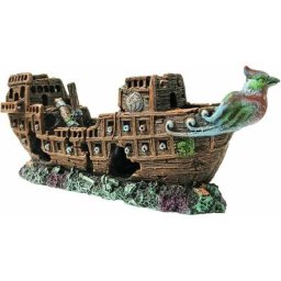 Décorations pour aquarium en forme d'épave de bateau de pirate, respectueuses de l'environnement