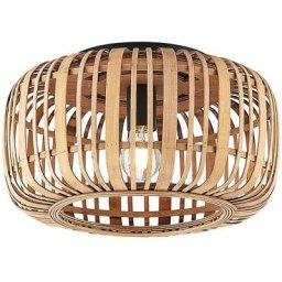 Plafonnier à intensité variable 'Canyana' en bois pour salon & salle à manger - naturel