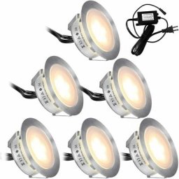 Spot encastrable extérieur sol Pack de 6 kits d'éclairage de pont à led encastrés, (version mise à