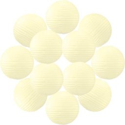 12x Lanterne Papier 40 cm Ivoire - Suspension Boule Papier 40 cm (12'') type Lanterne Japonaise