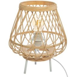 Atmosphera - Lampe à poser en bambou Ritual - Diam 25 x 31 - Beige