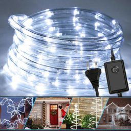 Tuyau lumineux led Chaîne de lumière Tuyau lumineux Party Light Garden Blanc-20m - blanche - Hengda