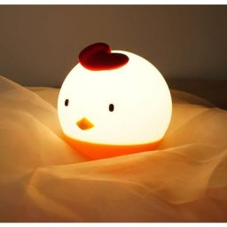 Veilleuse led pour enfants, veilleuse bébé poulet mignon, respiration blanche chaude et 7 couleurs,