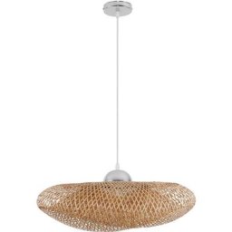Lampe en bambou artisanale boho Bali Bois naturel - Métal, Bambou - Bois naturel