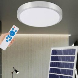 Plafonnier Solaire Intérieur/Extérieur Lampe Solaire Avec Télécommande 117 led éclairage Solaire
