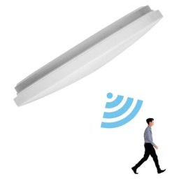Plafonnier led 15W Plafonnier salle de bain avec détecteur de mouvement Capteur Blanc chaud - Blanc