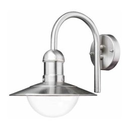 Ledino - Applique extérieure design terrasses propriété lampe en acier inoxydable lanterne argent