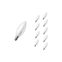 Ampoule led E14 4W 220V C37 180° (Pack de 10) - Blanc Froid 6000K - 8000K - Blanc Froid 6000K