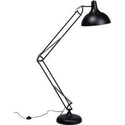 Lampadaire à Bras et Abat-Jour Réglable E27 Max 40W en Métal Noir Moderne Parana - Noir