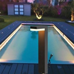 Borne Led anthracite Venus - 12V ac - Hauteur 50 cm - 1000 lumens - Spécial abords de piscine