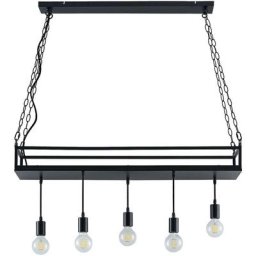 Lindby - Suspension à intensité variable 'Kirista' en métal pour salon & salle à manger - noir