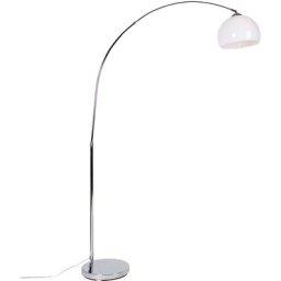 Qazqa - arc-basic - Lampe arquée Moderne - 1 lumière - h 1760 mm - Chrome - Design,Moderne,Rétro