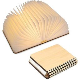 Led Livre Lampe en Bois, Idee Cadeau Noël Livre Lampe Pliante et Magnétique, led Lampe de Papier