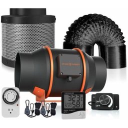 Ventilateur en ligne de 15,2 cm avec filtre à charbon et conduits d'aération - Spider Farmer