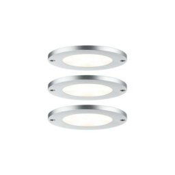 Paulmann - Meuble saillie kit Leaf rond led 3x4W 15VA 230/12V 80mm alu brossé/alu