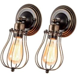 Applique murale industrielle, lampe à suspension vintage, 1 paquet (bronze à l'huile)