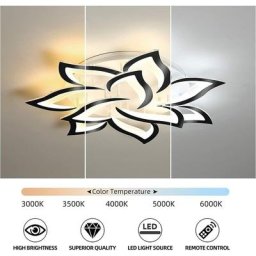 Dimmable led Plafonnier, 10 Pétales Plafonnier Moderne Encastré, Acrylique Moderne Forme De Fleur