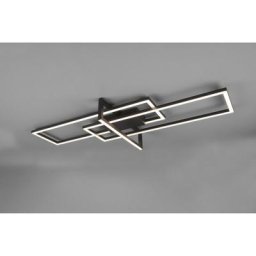 Plafonnier Salinas 3 Rectangles Led 34w Noir L100 cm Dimmable Trio Lighting