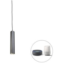 QAZQA tuba - LED Suspension Moderne - 1 lumière - Ø 5.5 cm - Noir - Design,Industriel,Moderne