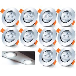 10x Spots led encastrables orientables, Spots led à encastrer,Spot encastrable 3W, Spots
