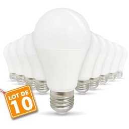 Lot de 10 Ampoules led E27 11W 4000K Blanc Naturel