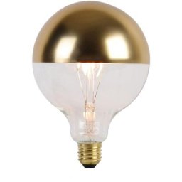 Lampe led E27 dimmable G125 top miroir or 4W 200 lm 1800K - Doré/Laiton - Calex