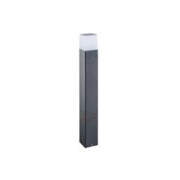 Potelet à fixer au sol pour 1 ampoule E27 étanche IP44 Anthracite