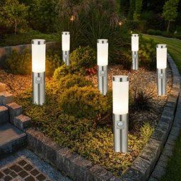 Etc-shop - Borne led E27 lampadaire jardin extérieur avec détecteur de mouvement, étanche IP44,