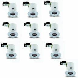 Leclubled - Lot de 10 Supports RT2012 étanche IP65 bbc fixe aluminium Brossé 75mm