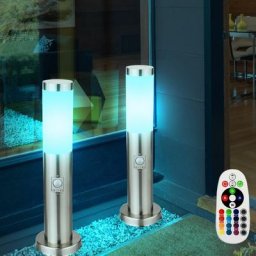 Borne E27 lampadaire jardin éclairage extérieur détecteur de mouvement, télécommande dimmable