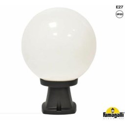 Lanterne sur pied extérieure à sphère opale Fumagalli Disma/G250 - E27 Noir - Opaque - Noir