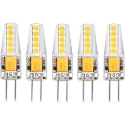 Lot de 5 ampoules led G4 Blanc naturel 4000K ac / dc 12V 3W 200LM remplacement g4 20w halogène Pas