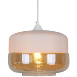 Moderne Lustre Suspension en Verre Tawny Lampe Design Nordique Plafond Luminaire pour Chambre