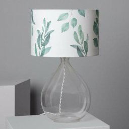 Lampe à Poser Textile et Verre Verdy Blanc - Blanc