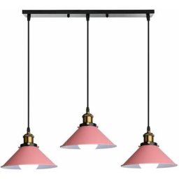 Suspension Luminaire Industrielle 3 Lumière Plafonniers Design Edison Métal Lustre Suspension avec