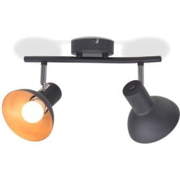 Plafonnier pour 2 ampoules E27 Noir et doré Vidaxl n/a