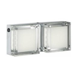 Applique murale led blanc chaud verre clair chrome 2 flammes Wofi jette 4701.02.01.0000