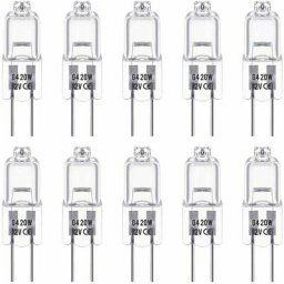 Ampoule halogène G4, 12 v 20 w, lumière à broche halogène, blanc chaud 2800 k, intensité variable,