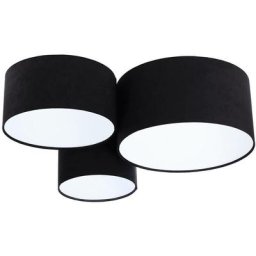 Plafonnier Trio Noir Blanc 3 x E27 l: 91cm h: 30cm Dimmable