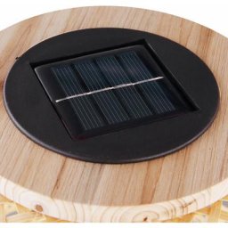 Lampe suspendue de jardin solaire à led lampe sur pied design en bambou véranda cour spot naturel