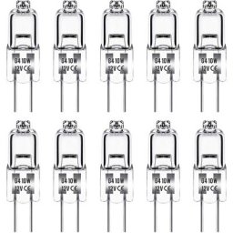 Ampoule Halogene G4, Ampoule G4 12V 10W, blanc chaud 3000K, 150LM, Intensité Variable,