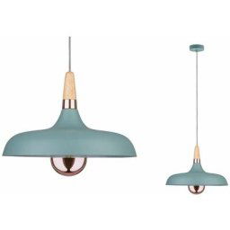 Lampe à suspension Neordic Juna 1-flamme 34cm souple Vert / cuivre / bois 796,55