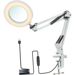 Kkmoon - Tomshine, lampe de table à pince, lampe de travail de lecture, avec bras pivotant à loupe